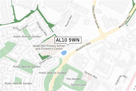 Map of AL10 9WN postcode .